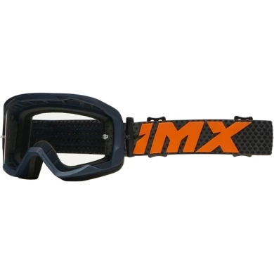 Gogle IMX Endurance Flip granatowo-pomarańczowe szyba iridium gold