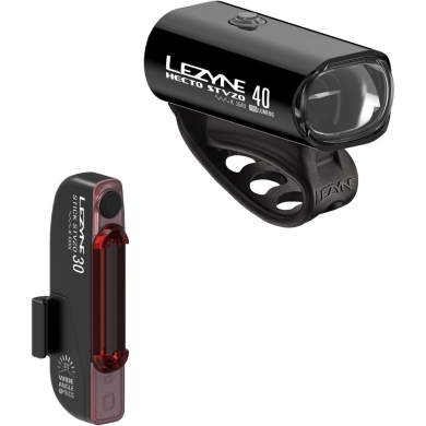 Zestaw lampek rowerowych Lezyne Hecto Drive 40 StVZO & Stick Drive StVZO