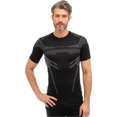 Koszulka termoaktywna Brubeck Dry czarno-grafitowa