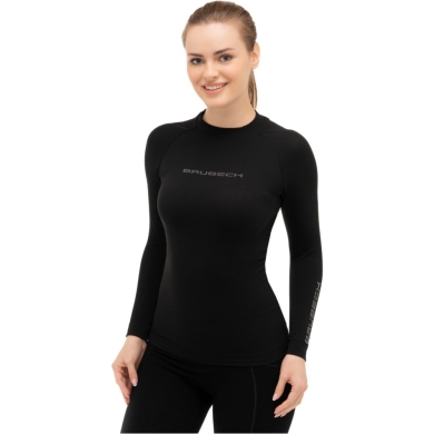 Koszulka damska z długim rękawem Brubeck 3D Pro czarna