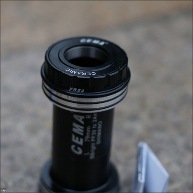 Suport rowerowy CEMA BBright42 Interlock Shimano 24 mm stal nierdzewna czarny