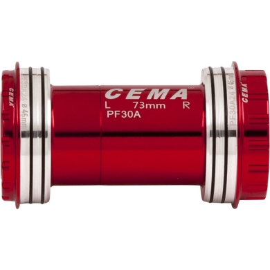 Suport rowerowy CEMA PF30A Cannondale Asymmetric Interlock ceramiczne czerwony