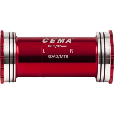 Suport rowerowy CEMA BB86 - BB92 Interlock ceramiczny Shimano czerwony