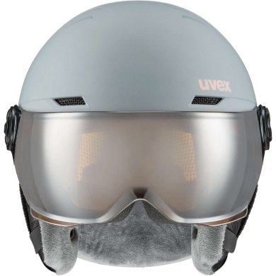 Kask narciarski Uvex Rocket Jr Visor szary