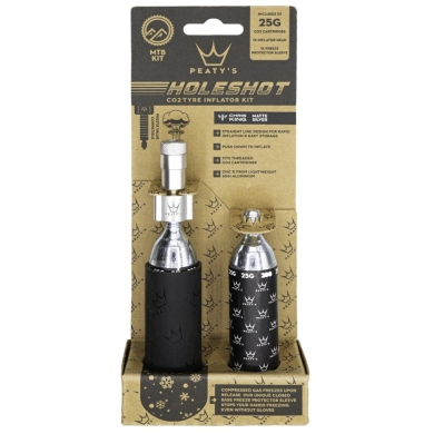 Pompka na naboje CO2 Peatys Holeshot Inflator srebrna