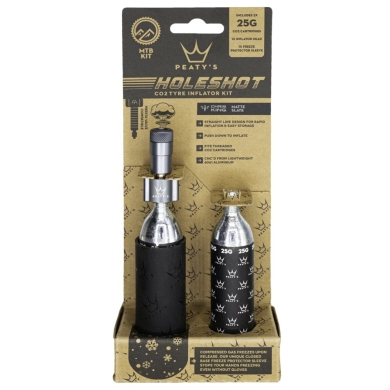 Pompka na naboje CO2 Peatys Holeshot Inflator szara