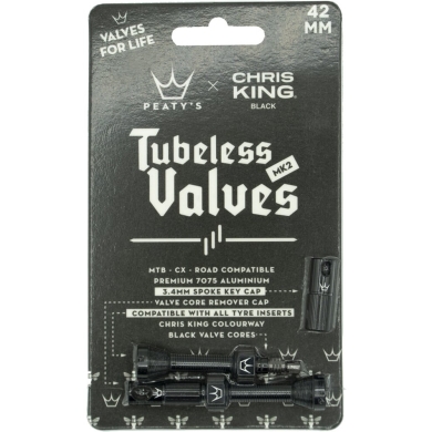 Zestaw wentyli Peaty's x Chris King tubeless czarne