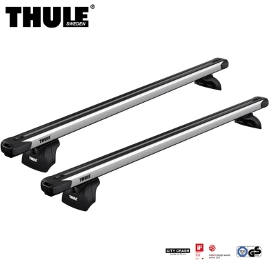 Bagażnik dachowy Thule SlideBar Evo Volkswagen Taigo 5-dr SUV 2022- relingi srebrny