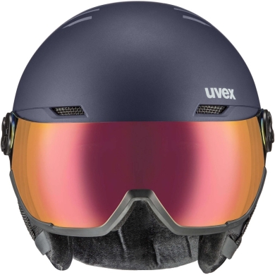 Kask narciarski Uvex Wanted Visor niebieski matowy