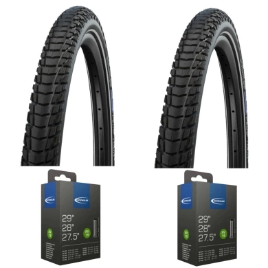 Komplet opon i dętek Schwalbe Marathon Plus Tour 28 Smart Dualguard Reflex AV19