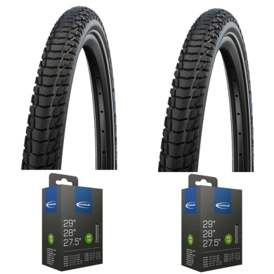 Komplet opon i dętek Schwalbe Marathon Plus Tour 27.5 Smart Dualguard Reflex AV19