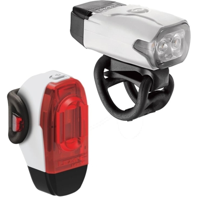 Zestaw lampek rowerowych Lezyne KTV Drive biały