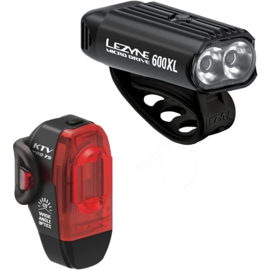 Zestaw lampek rowerowych Lezyne Micro 600XL & KTV Pro