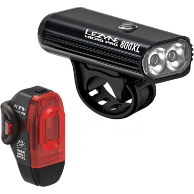 Zestaw lampek rowerowych Lezyne Micro Pro 800XL & KTV Pro