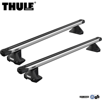 Bagażnik dachowy Thule Slidebar Evo Nissan Navara (D23) 4-dr Double Cab 15- dach normalny srebrny