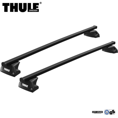 Bagażnik dachowy Thule Squarebar Evo BMW X1 (F48) 5-dr SUV 16-22 zintegrowane relingi czarny