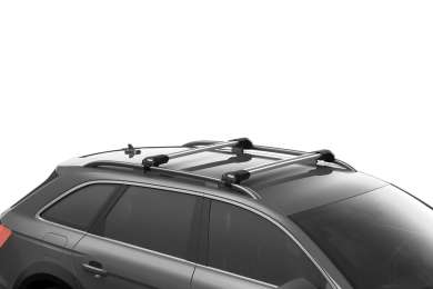 Bagażnik dachowy Thule Wingbar Edge Renault Clio 5-dr Estate 13-20 na relingi srebrny