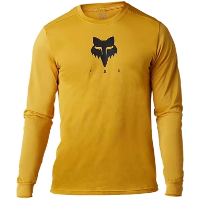 Koszulka rowerowa z długim rękawem Fox Ranger TruDri żółta