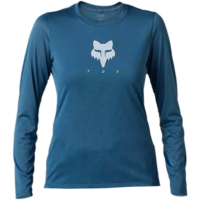 Koszulka rowerowa damska z długim rękawem Fox Womens Ranger TruDri niebieska