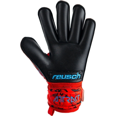 Rękawice bramkarskie Reusch Attrakt Silver Roll Finger Junior czerwone