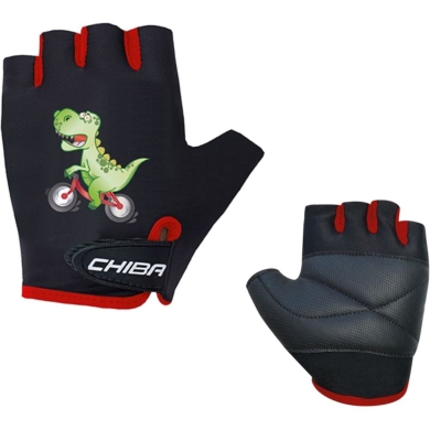 Rękawiczki młodzieżowe Chiba Bioxcell Cool Kids czarne dinozaur