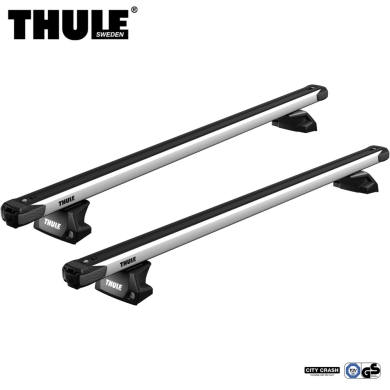 Bagażnik dachowy Thule SlideBar Evo Ford Focus Mk III 5-dr Estate 11-18 zintegrowane relingi srebrny