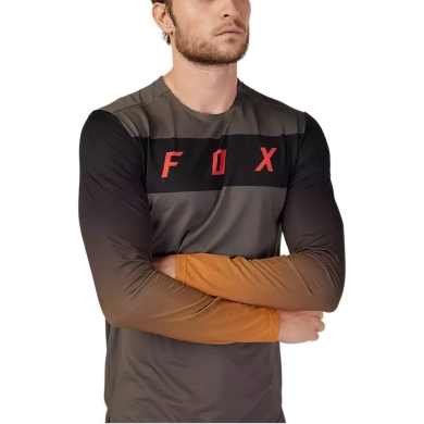Koszulka rowerowa z długim rękawem Fox Flexair Arcadia brązowa