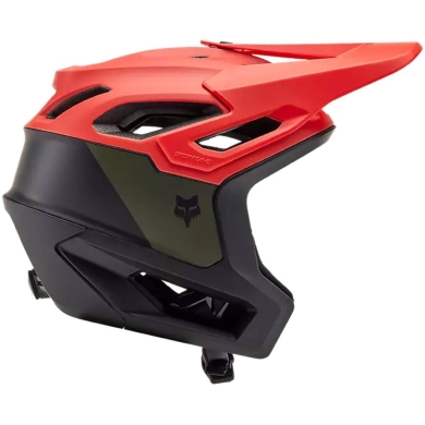 Kask rowerowy Fox Dropframe Pro NYF MIPS czerwono-czarny