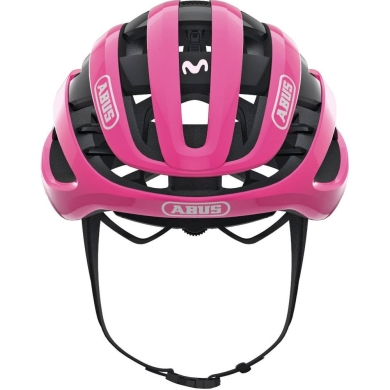 Kask rowerowy Abus AirBreaker Movistar różowy