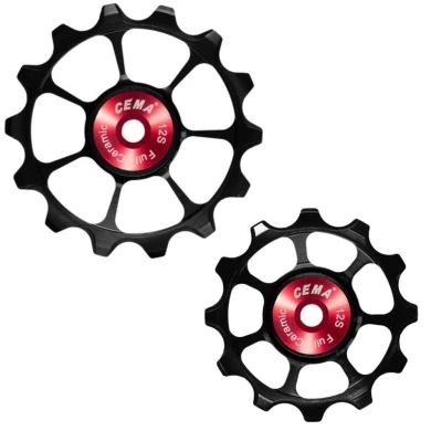 Kółka przerzutki CEMA Shimano 12s pełna ceramika czarne