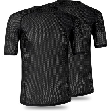 2-Pack podkoszulek z krótkim rękawem GripGrab Ultralight Mesh czarny