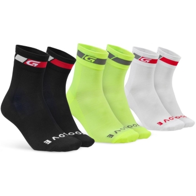 3-Pack skarpetek GripGrab Tricolore Regular Cut Summer