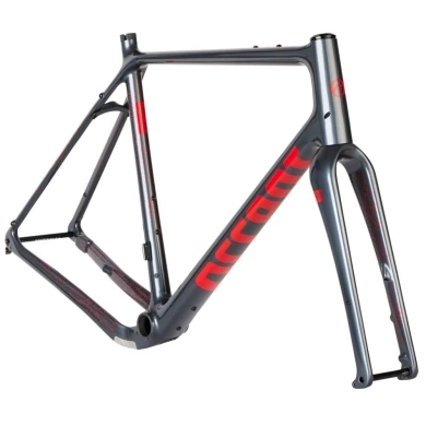 Rama gravel Accent Freak Carbon szaro-czerwona