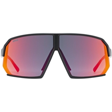Okulary rowerowe Uvex Sportstyle 237 czarne (czerwone soczewki)