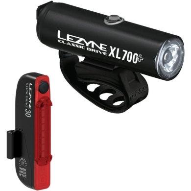 Zestaw lampek rowerowych Lezyne Classic Drive XL 700+ & Stick Drive 30