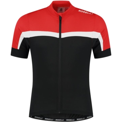 Koszulka rowerowa Rogelli Course czarno-czerwona