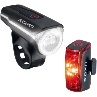 Zestaw lampek rowerowych Sigma Aura 60 USB & Infinity