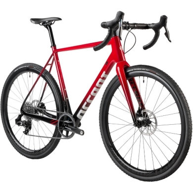 Rower gravel Accent CX-One Carbon Force AXS czerwono-czarny