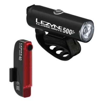 Zestaw lampek rowerowych Lezyne Classic Drive 500+ & Stick+ Drive