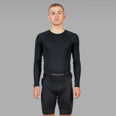 3-pack koszulek termoaktywnych z długim rękawem GripGrab RIDE Thermal czarny