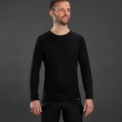 Koszulka termoaktywna z długim rękawem GripGrab Merino Blend Thermal czarna