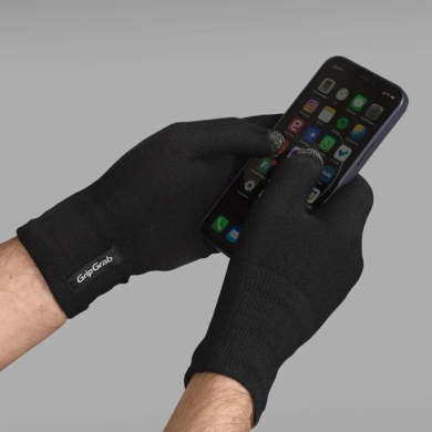 Rękawiczki długie GripGrab Merino Wool Liner czarne