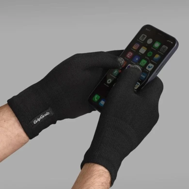 Rękawiczki długie GripGrab Merino Wool Liner czarne