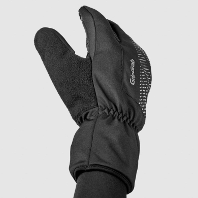 Rękawiczki długie GripGrab RIDE Windproof Deep Winter Lobster czarne