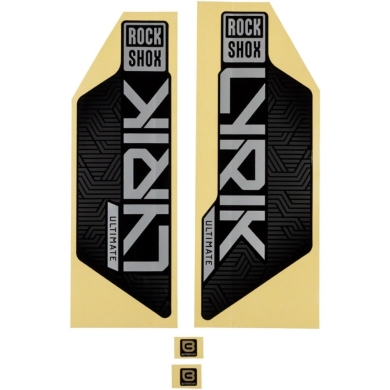 Naklejki na amortyzator Rock Shox Lyrik Ultimate Flight Attendant srebrne