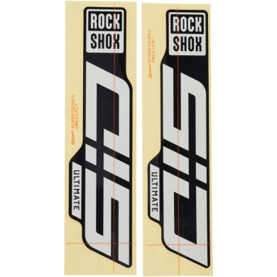Naklejki na amortyzator Rock Shox SID 35 Ultimate czarno-białe