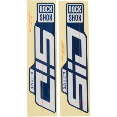 Naklejki na amortyzator Rock Shox SID 35 Ultimate niebiesko-białe