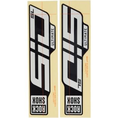 Naklejki na amortyzator Rock Shox SID SL Ultimate czarno-białe