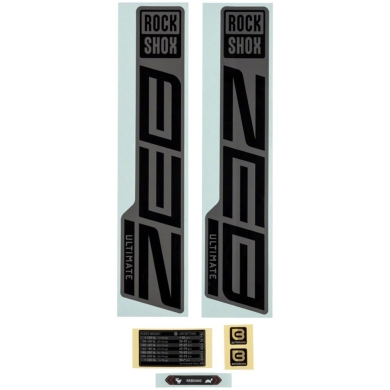 Naklejki na amortyzator Rock Shox ZEB Ultimate Flight Attendant czarne