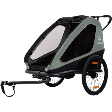 Przyczepka dziecięca Hamax Traveller Twin khaki-czarna